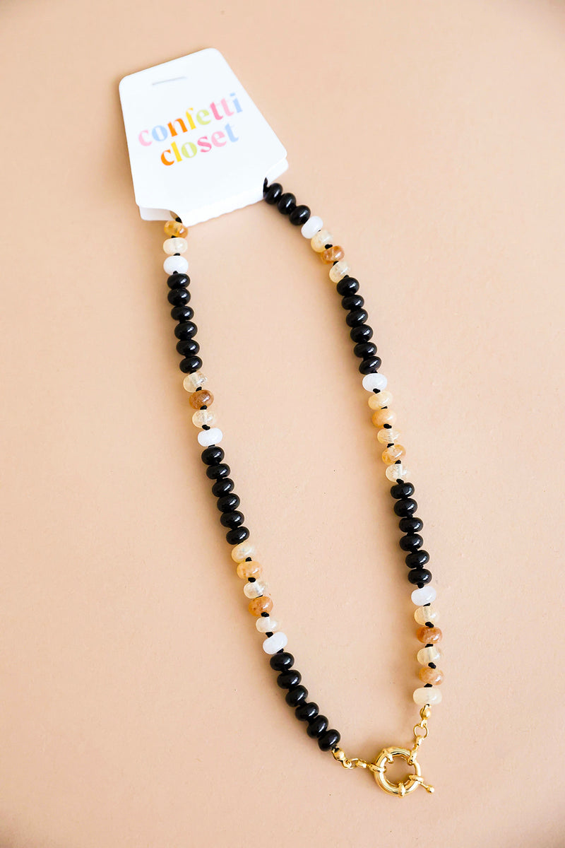 Neutral Tone Gemstone Necklace