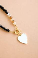 Big White Heart Charm