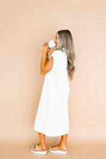 Coffee Run Striped Midi Dress