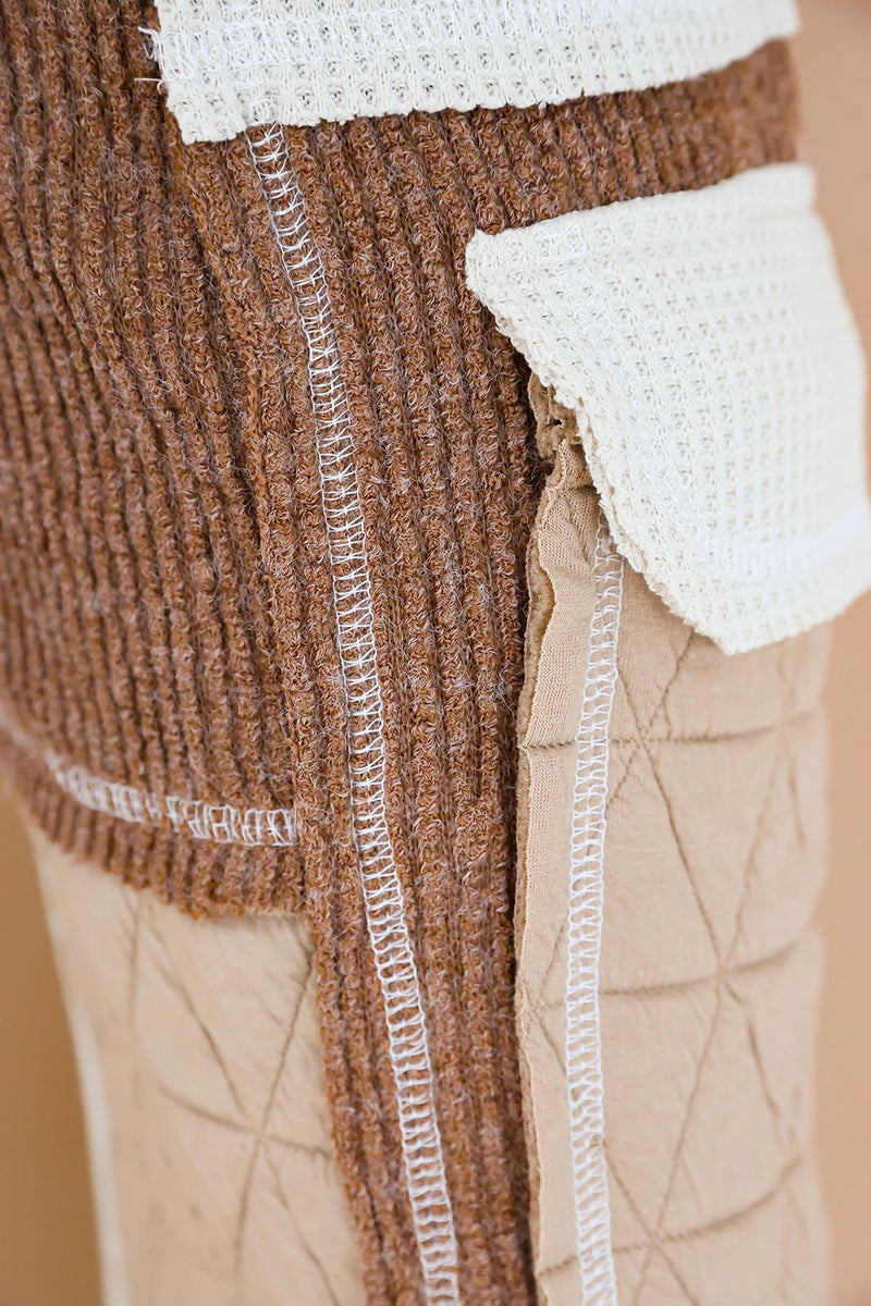 Always The Fun Girl Pants-Oat/Chocolate