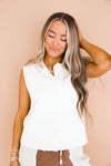Class Act Sweater Vest- Ivory
