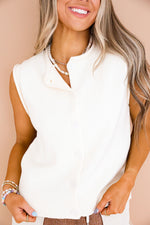 Class Act Sweater Vest- Ivory