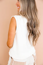 Class Act Sweater Vest- Ivory