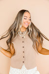 Autumn Ease Knit Top-  Mocha