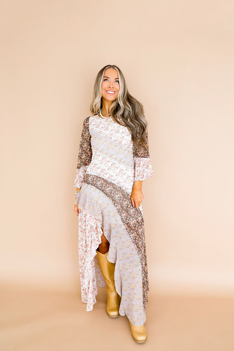 Autumn Blooms Maxi Dress