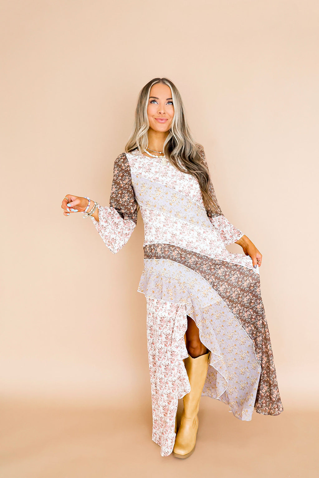 Autumn Blooms Maxi Dress