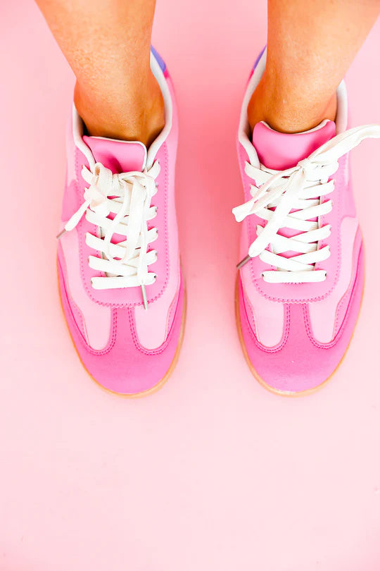 The Sutton Sneaker-Pink/Peri RESTOCK!