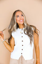 Autumn Ease Knit Top- Ivory