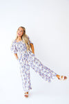 Blue Mix Floral Jumpsuit