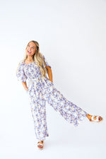 Blue Mix Floral Jumpsuit