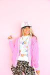 Sweet Serendipity Varsity Stripe Cardigan-Pink