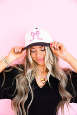 Hot Pink Embroidered Trucker Hat