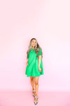 Such A Charmer A Line Dress-Green