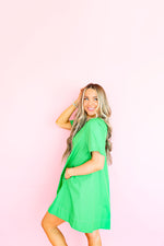 Such A Charmer A Line Dress-Green