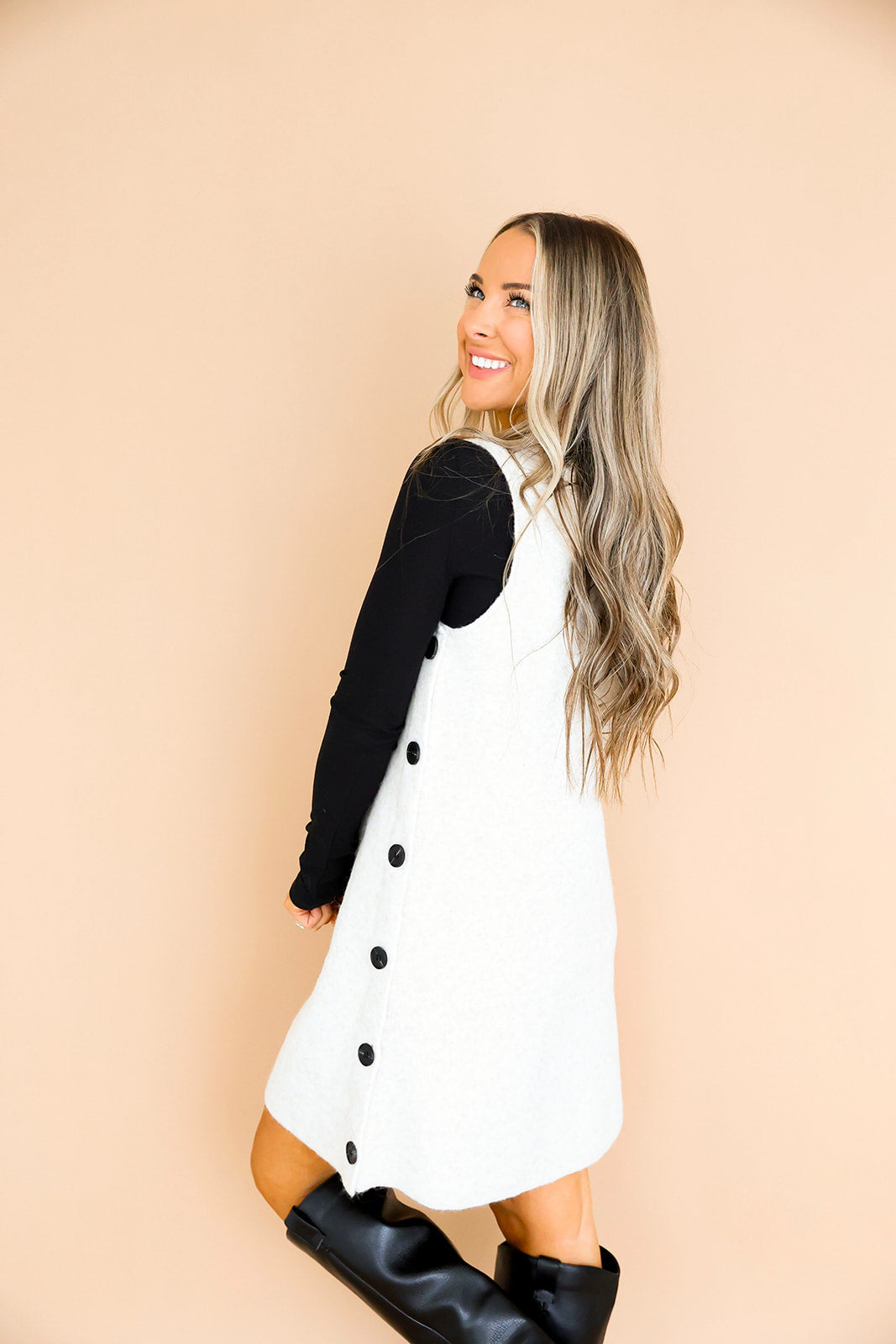 Cozy Contrast Dress