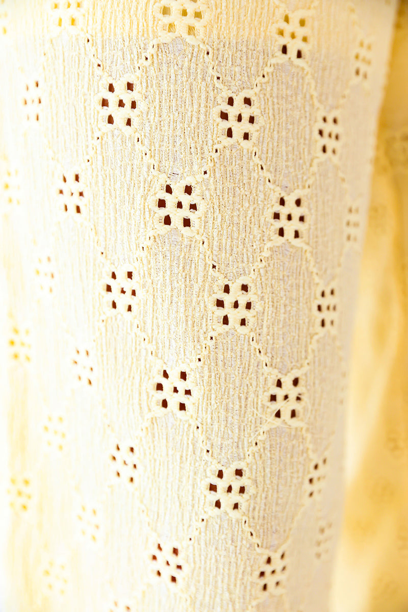 Daisy Days Eyelet Pant-Yellow