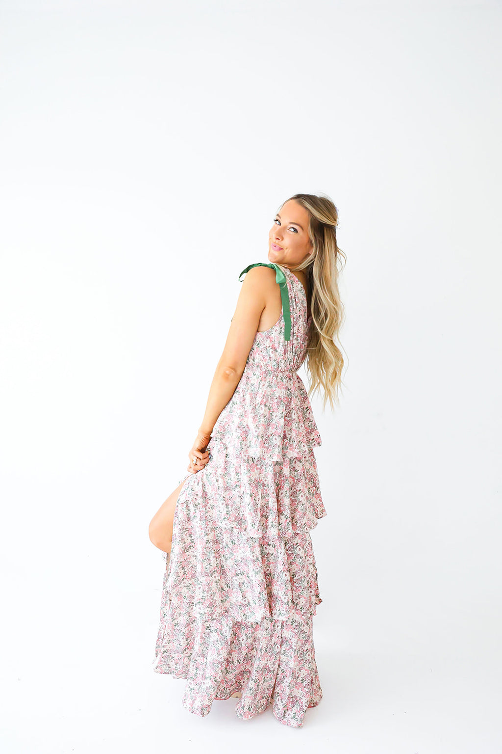 Special Moments Tiered Maxi-Pink/Green Combo