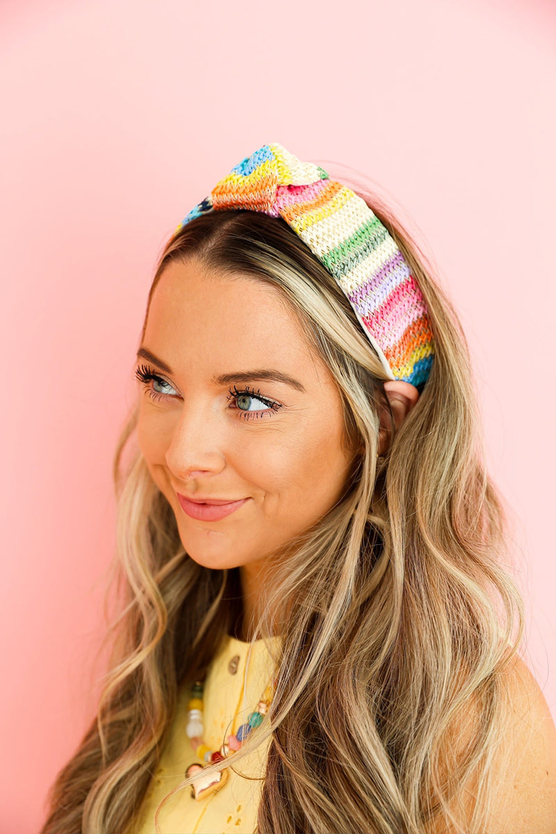 Brighter Days Rainbow Knotted Headband