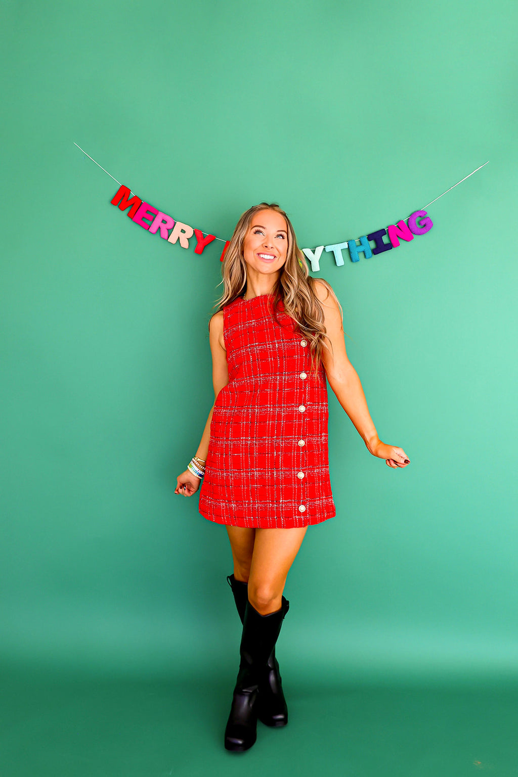 Merry Moment Tweed Dress