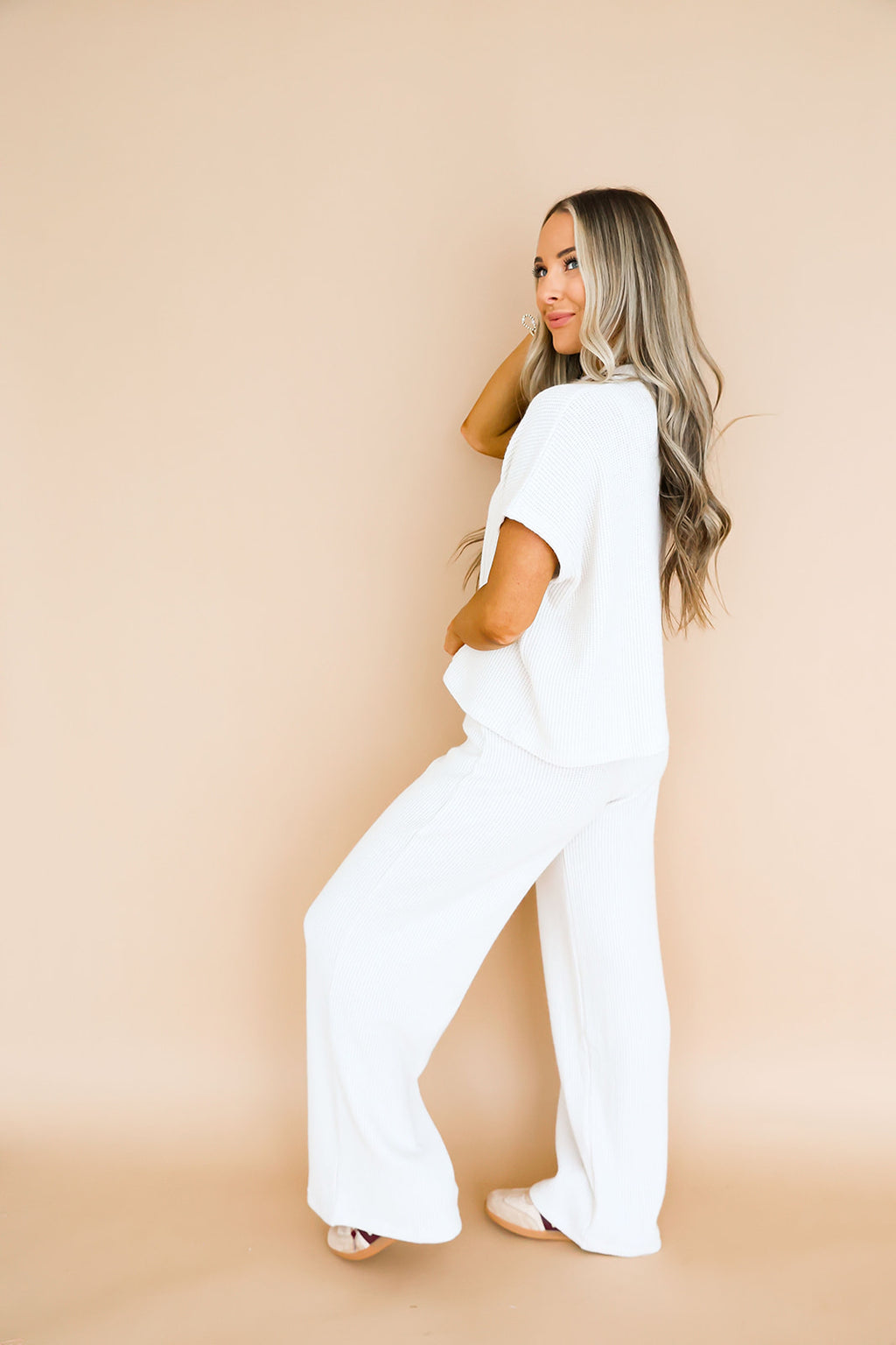 Touch of Texture Knit Set – Vanilla Latte