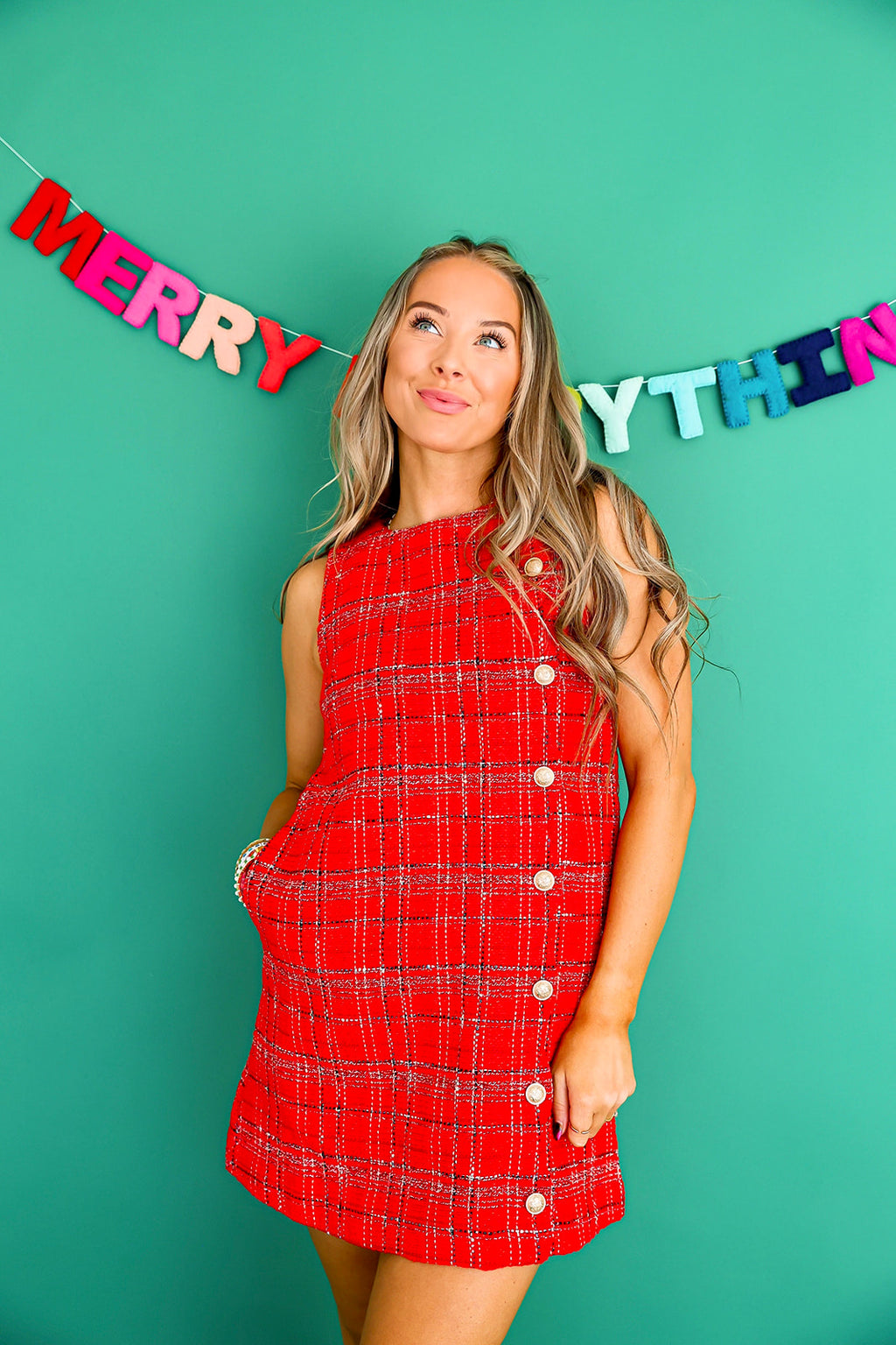 Merry Moment Tweed Dress