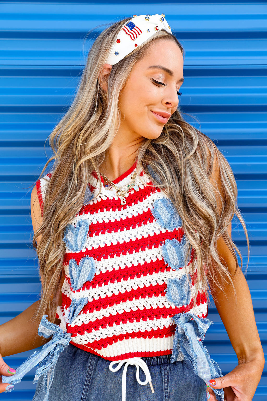 All American Girl Crochet Tank