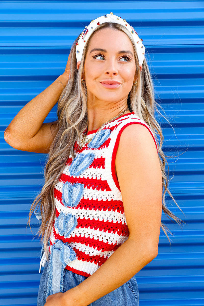 All American Girl Crochet Tank