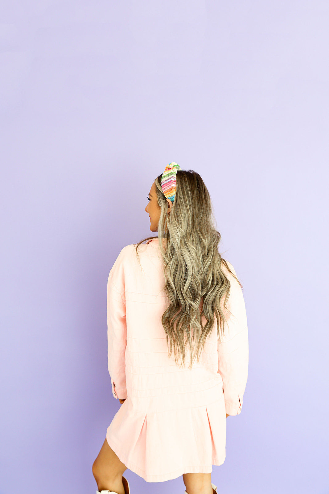 Sweet Like Candy Denim Dress-Baby Pink