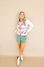 Preppy In Patchwork Quilted Vest-Orchid