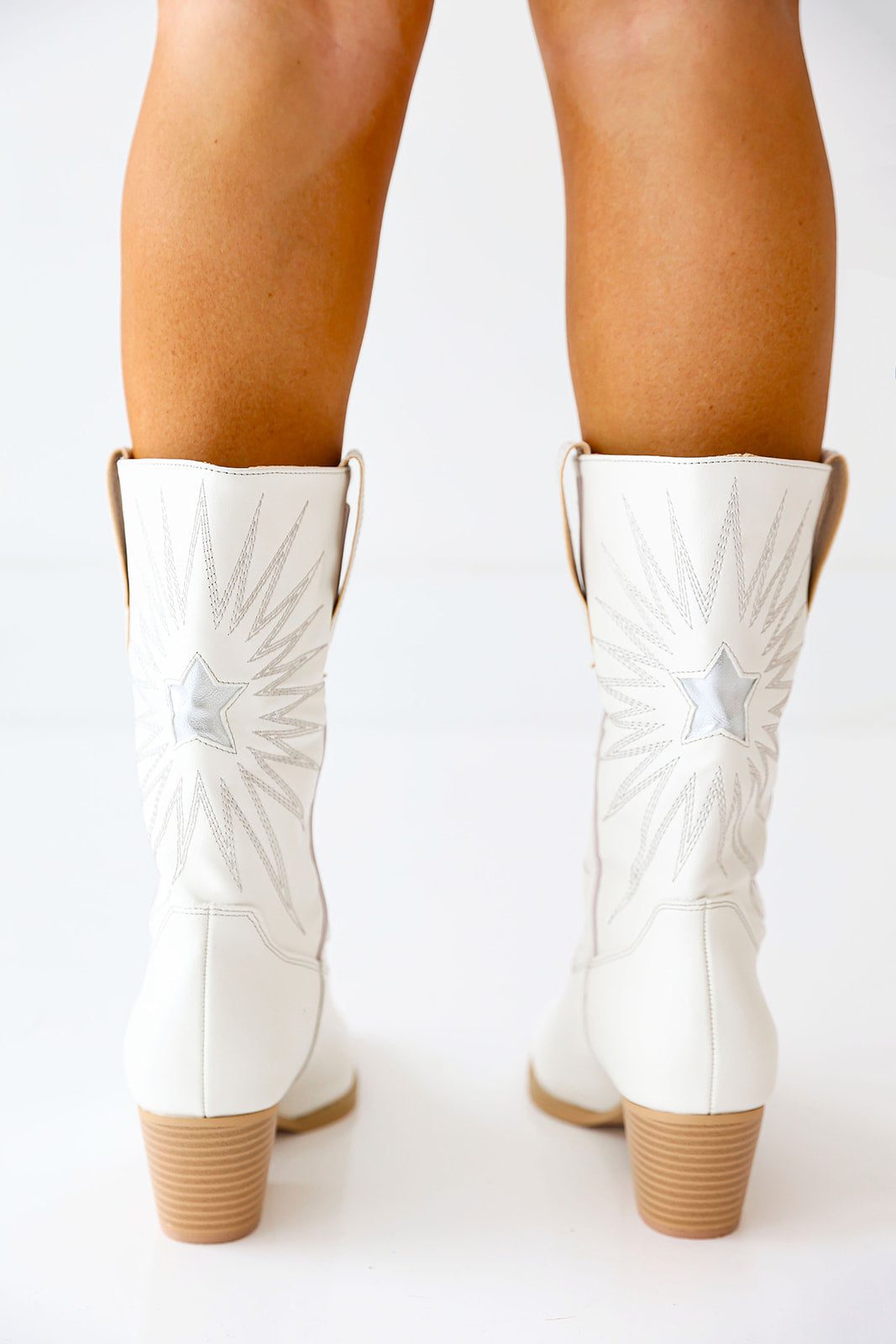 Bristol Western Boots-White