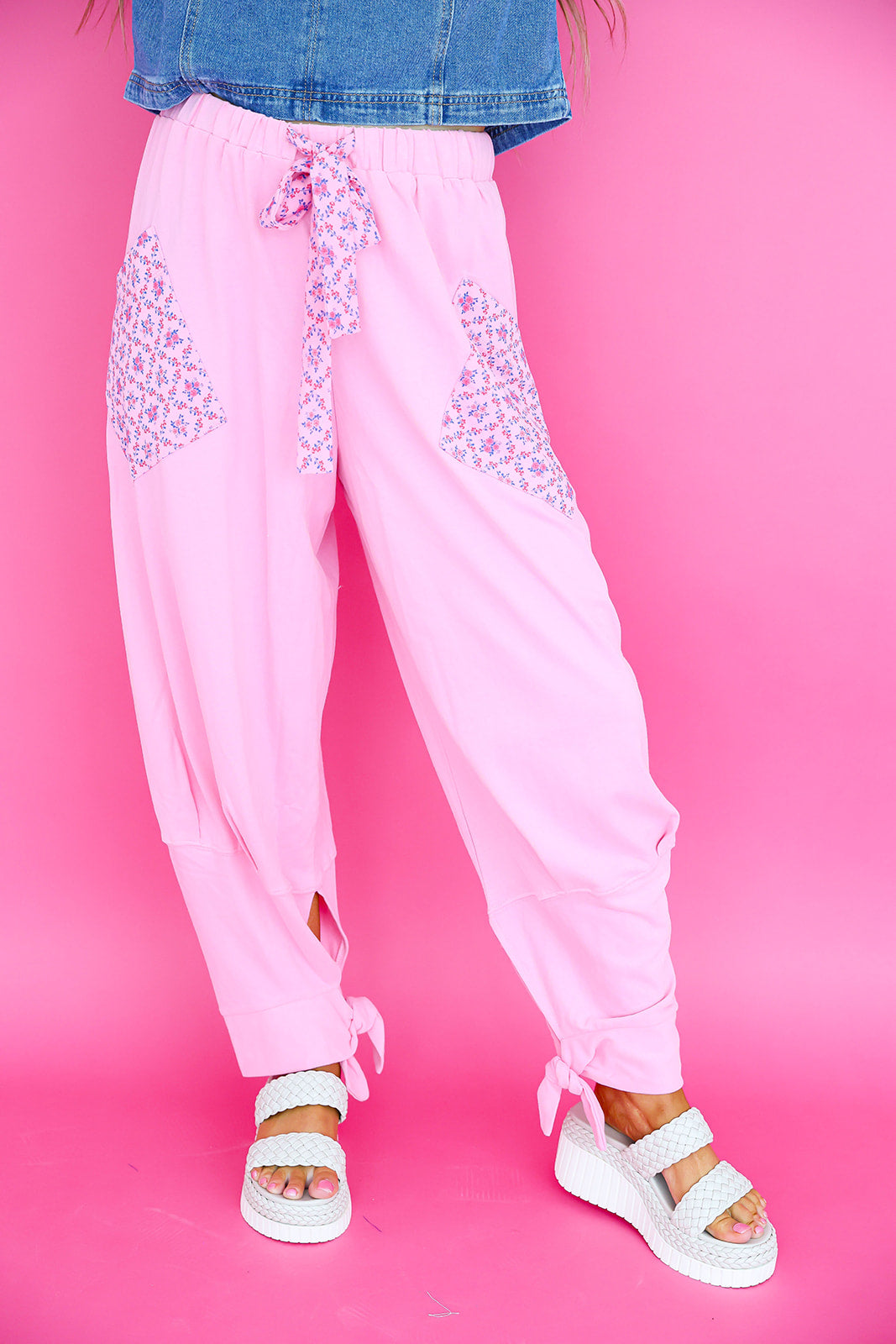 Petal Play Tie Cuff Jogger