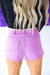 Life In Purple Denim Shorts