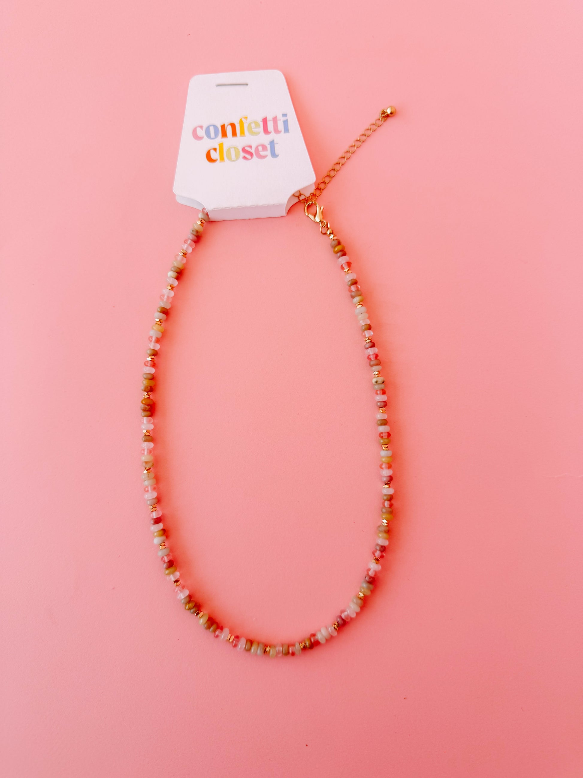 Rosy Stones Necklace