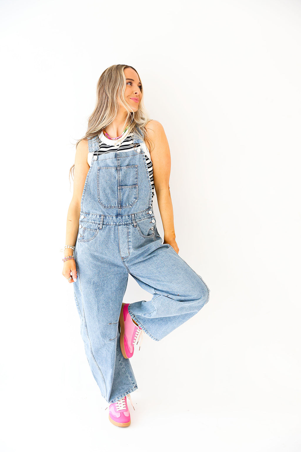 The Weekender Overalls-Med Wash