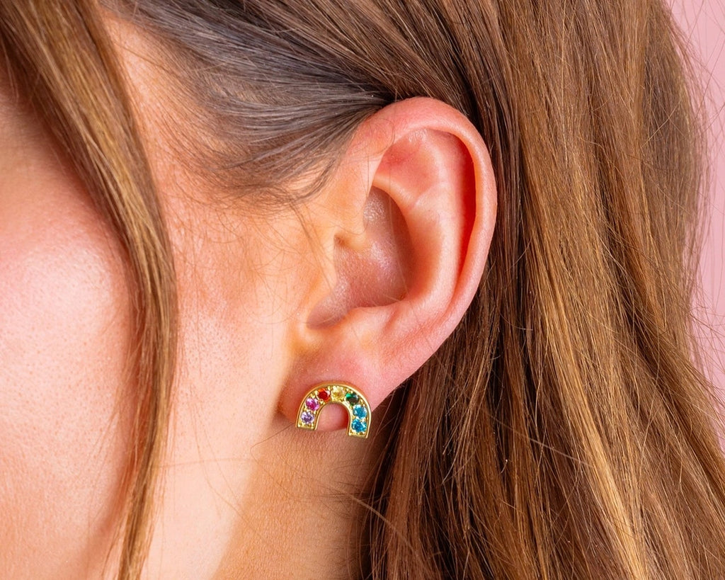 Rainbow Stud Earrings