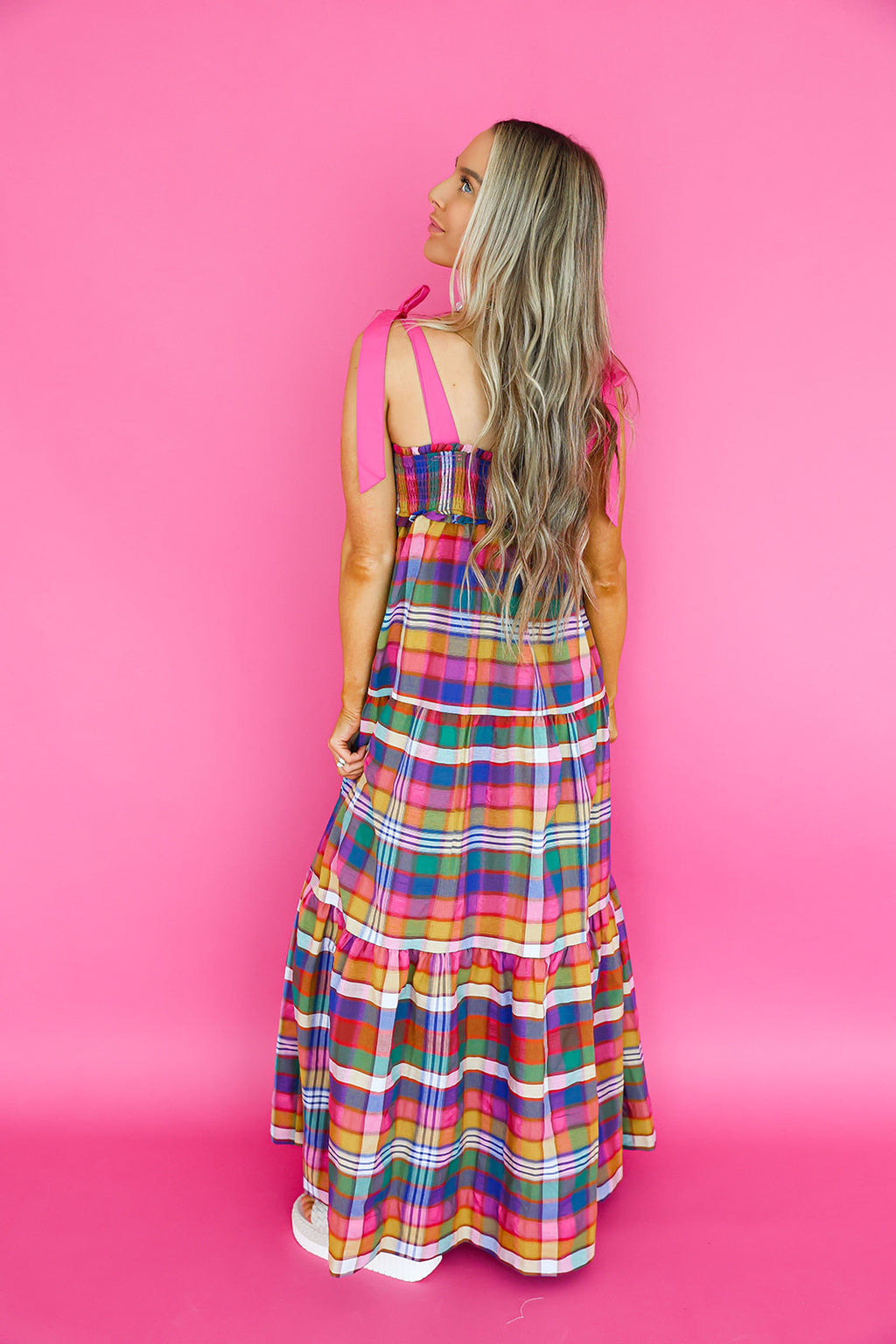 Sunshine Social Plaid Maxi Dress