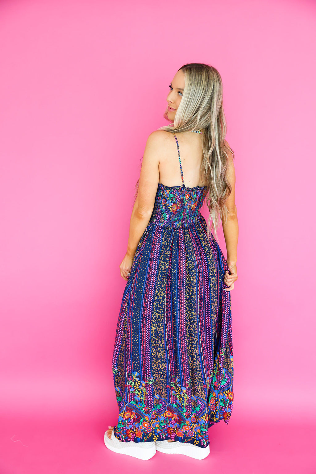 Boho Blues Maxi Dress