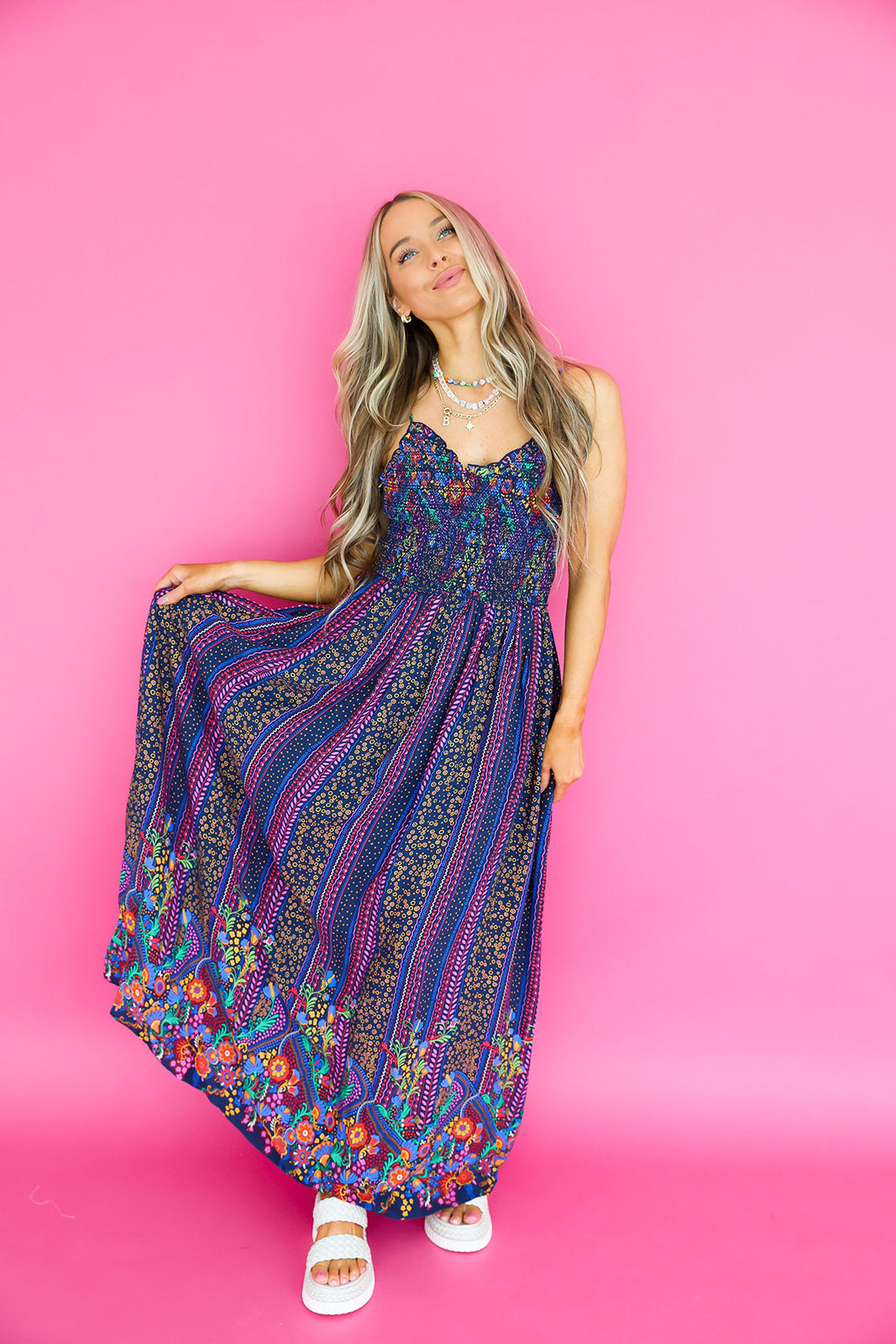 Boho Blues Maxi Dress