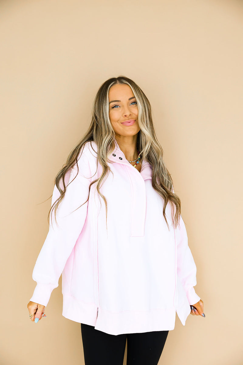 Toasted Season Henley- Pink
