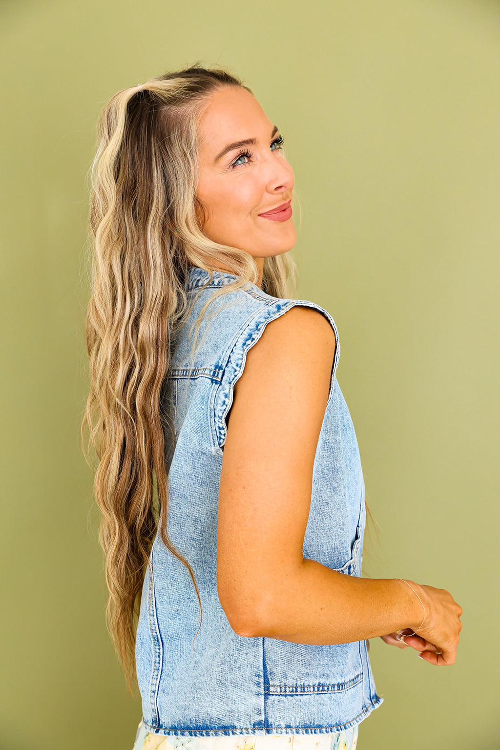 Ruffle & Ready Denim Top