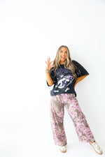 Blush Camo Barrel Pants