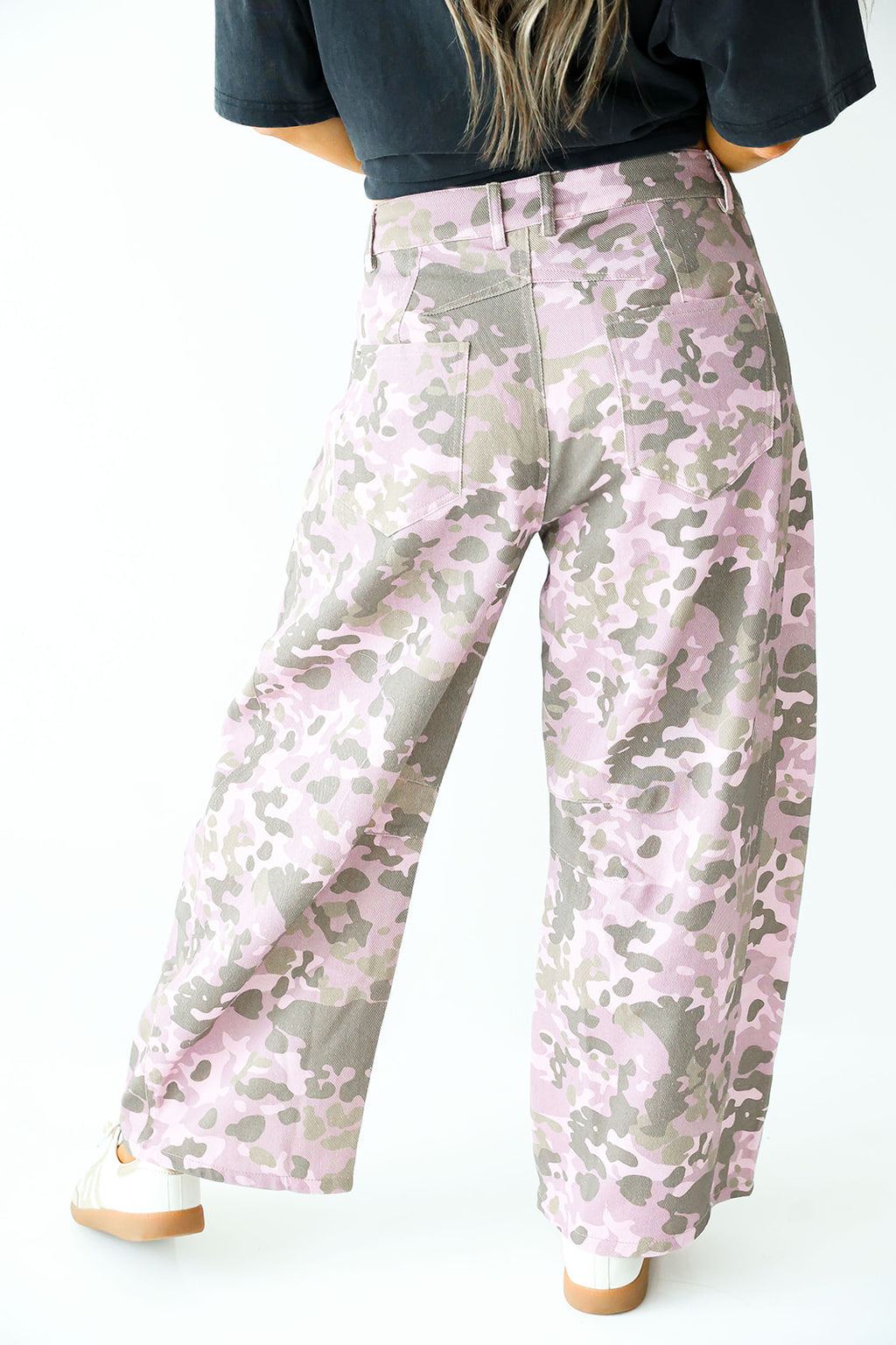 Blush Camo Barrel Pants