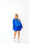 KU Varsity Puff Crewneck-Royal