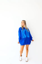 KU Varsity Puff Crewneck-Royal