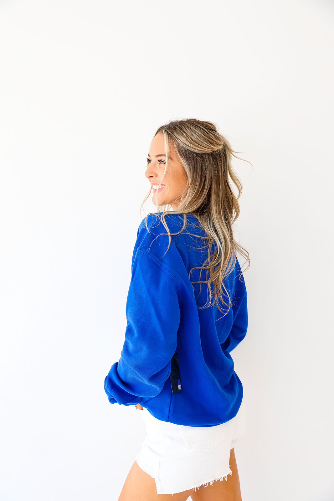 Kansas Embossed Crewneck-Royal