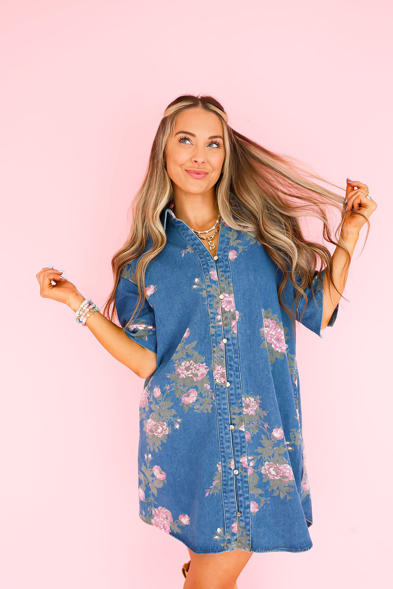 Wildflower Ways Denim Dress