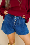 City Stroll Denim Shorts – Dark Wash