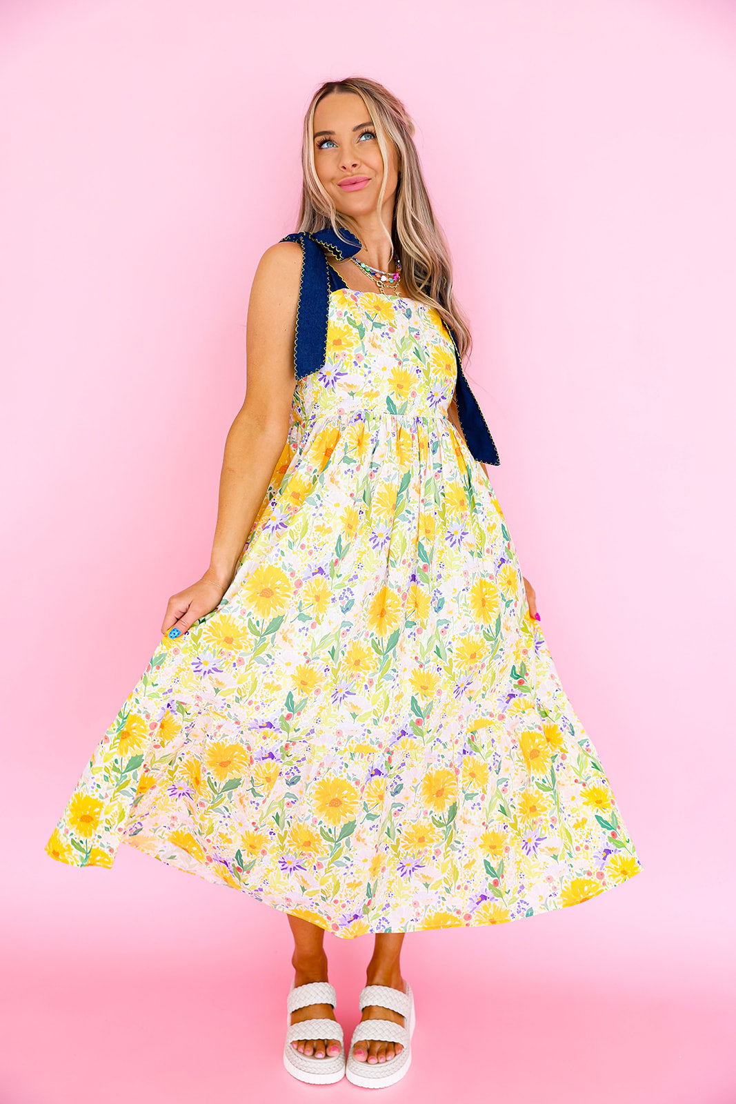 Sunshine & Bows Midi Dress