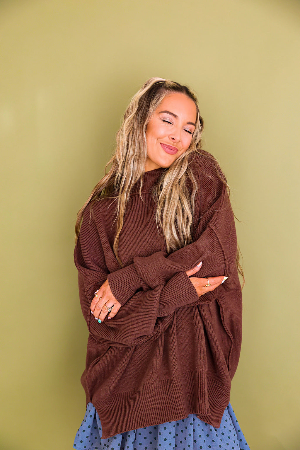 Say Yes Sweater- Chocolate RESTOCK