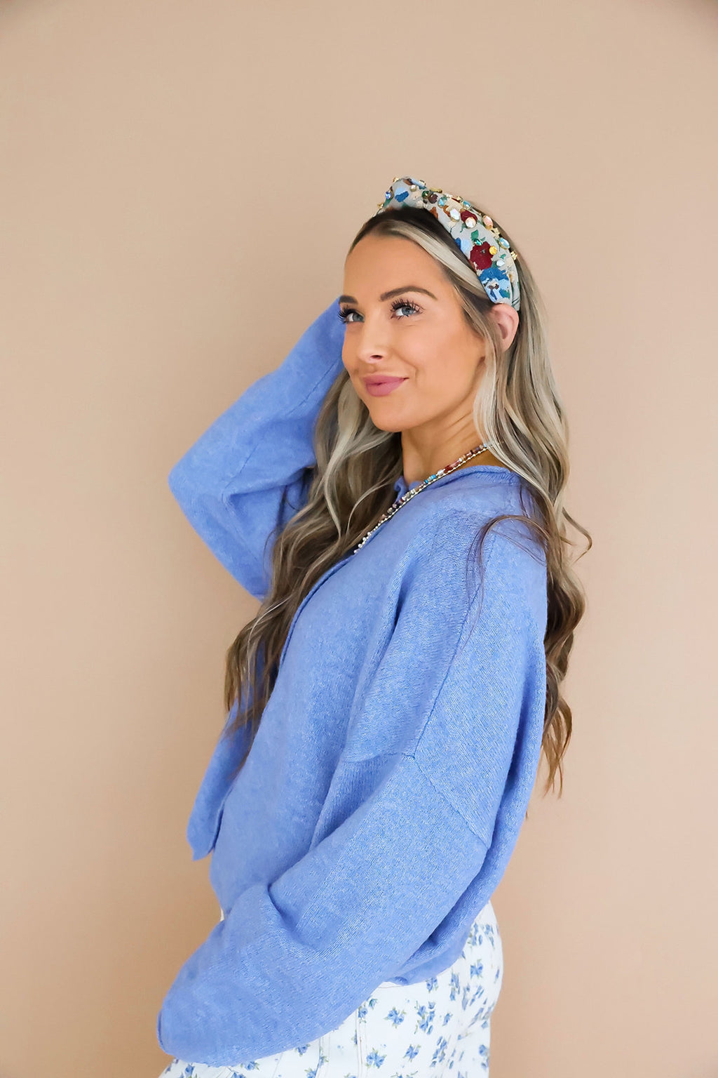 Cozy On Up Sweater – Cool Blue
